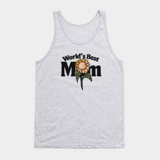 World's Best Mom Sunflower Tank Top